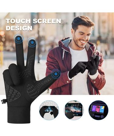 Buy Coskefy Lightweight Touchscreen Gloves for Men & Women | Elastic Slip-Resistant Running Bike & Winter Gloves - Ideal for Camping Hiking Cycling & Climbing | Black-Z05 L - Buy Online on GoSupps.com