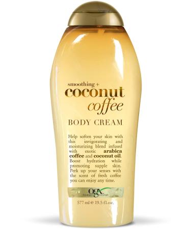 OGX Smoothing + Coconut Coffee Body Cream 19.5 oz 19.5 Fl Oz (Pack of 1)