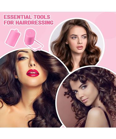 18 Large Soft Foam Hair Rollers 40mm - Hair Styling Curlers for Women and Kids - Pink - Pack of 18 - Buy Online on GoSupps.com