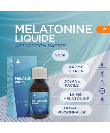Melatonin Strong Liquid 1.9mg- 90ml for 36 Nights - Prevents Insomnia - Fast and Long-Lasting Sleep - Deep Sleep - Jet Lag- Easy Dosage - Bodyathlon - Buy Online on GoSupps.com