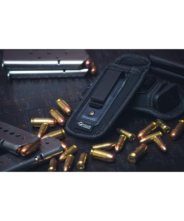 2-Pack Universal Magazine Holster IWB Clip | Fits Glock, Sig, S&W, 1911 | For 9mm .40 .45 Caliber | Fits Any 7 10 15 Round Clips | Gun Ammo Holster - Buy Online on GoSupps.com