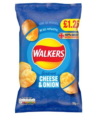 Walkers Cheese and Onion Crisps 15 x 70g PMP