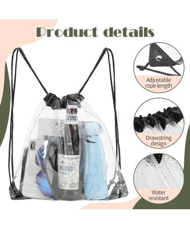 30-Piece Clear Drawstring Backpack Set | Waterproof Transparent Stadium Bags for Gym, Concerts, Travel | Beach, Swimming, Sports & Stadium Approved - Buy Online on GoSupps.com
