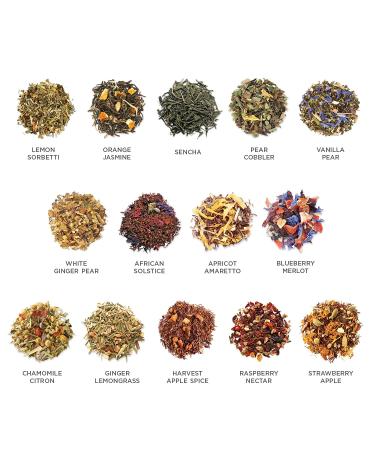Tea Forte Assorted Tea Gift Set - 28 Loose Leaf Teas in Single Steeps Tea Chest - Classic Flavored Assortment - Buy Online on GoSupps.com