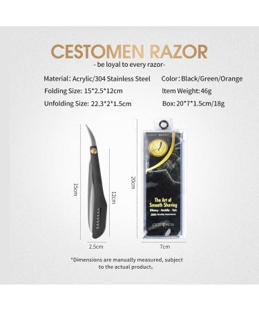 Professional Stainless Steel Straight Razor for Men | Black Barber Shaver for Home Salon Grooming - Buy Online on GoSupps.com