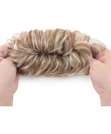 Messy Hair Scrunchies Thick Hair Bun Extensions 45g Coffee Brown mix Bleach Blonde Honey Blond-Bleach Blond - Buy Online on GoSupps.com
