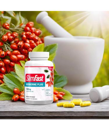 SlimFast Berberine Plus Capsules - Berberine Supplement with HCL Chromium Picolinate Alpha Lipoic Acid & Cinnamon Bark - 60 Count for Weight Management & Metabolism Support - Buy Online on GoSupps.com
