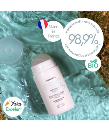  Aquaderma Peppermint & Organic Aloe Vera Roll-On Deodorant - Pack of 2 x 50ml - 98.9% Natural Origin & Made in France - Refreshes & Eliminates Bad Odors - Buy Online on GoSupps.com