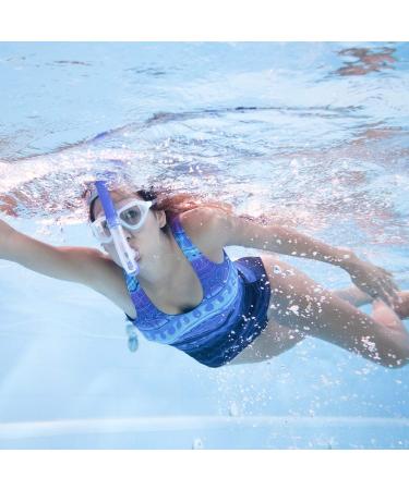Kraken Aquatics Swim Snorkel - Adult Center Mount for Lap Swimming | Comfortable Silicone Mouthpiece | One-Way Purge Valve | Blue - Buy Online on GoSupps.com