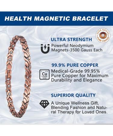 Shop Copper Arthritis Bracelet for Women | 20cm | Joint Pain Relief Gift for Wife & Mother - Buy Online on GoSupps.com