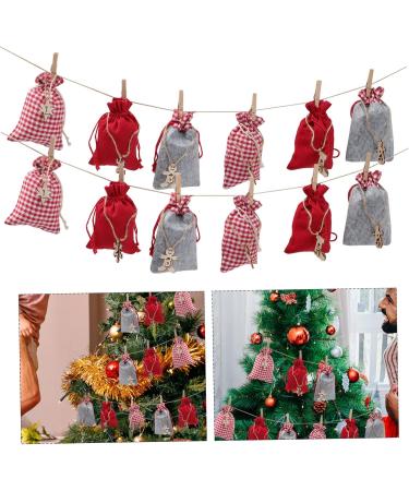 Cabilock DIY Advent Calendar 6 Sets Christmas Calendar Bag Digital Calendar Xmas Candy Bags Countdown Calendar Candy Bags Number - Buy Online on GoSupps.com