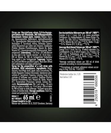 Buy ESN Ultra Vitamin Syrup - 4 Pack (4 x 65ml) Green Apple | Vitamins for 6 Litres of Ready-to-Drink Beverage - Buy Online on GoSupps.com