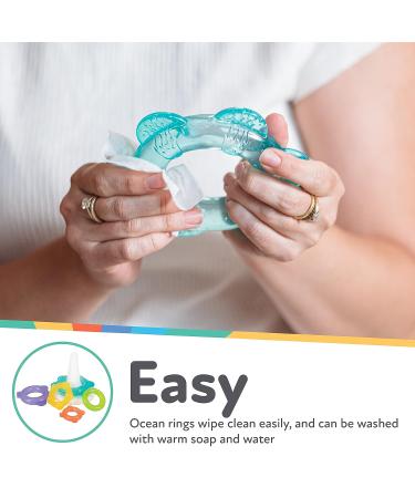 Nuby IcyBite Ocean Rings Teether - BPA-Free Baby Teething Toy for Teething Relief (3+ Months) - Buy Online on GoSupps.com