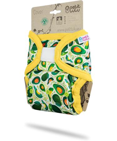 Petit Lulu Size 2 Prefold Powers - Washable & Waterproof Cloth Diapers (5-16 kg) | Eco-Friendly Baby Diaper Pants | Made in EU (Avocado) - International Shipping Available - Buy Online on GoSupps.com