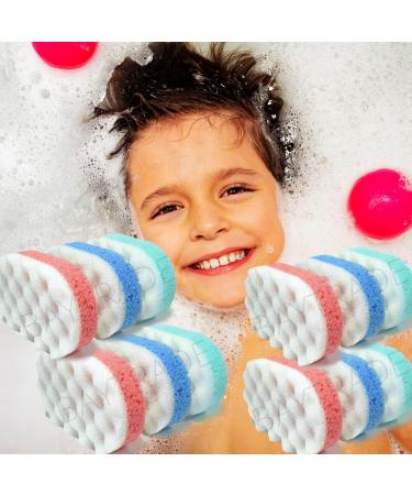 Exfoliating Bath Sponge Set for the Whole Family - 12 Pack - Dual Sided Scrubber for Smooth and Exfoliated Skin - Men, Women, Kids - Buy Online on GoSupps.com