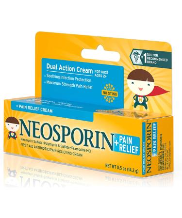 Neosporin + Pain Relief Antibiotic Cream .5 oz | Fast Pain Relief - Buy Online on GoSupps.com