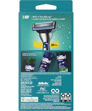 Gillette Mach3 3D Men's Razor Handle + 2 Blade Refills 1 Count Handle + 2 Refills - Buy Online on GoSupps.com