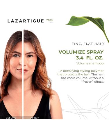 Lazartigue Volumize Hairspray | Hair Spray that Strengthens Hair and Coats It With A Protective Film For Volume. | Hairspray For Fine Flat & Thin Hair | Vegan Sulfate and Silicone Free 3.4 Fl.Oz. - Buy Online on GoSupps.com
