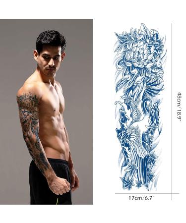 Aresvns Semi Permanent Sleeve Tattoos for Men and Women - Full Arm Realistic Fake Tattoos | Waterproof & Long-Lasting 2-3 Weeks | Christmas Gift - Buy Online on GoSupps.com