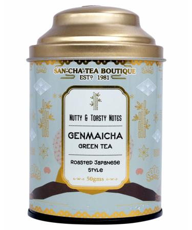 Sancha Tea Boutique Th vert Genmaicha th popcorn riz grill th vert ar me sucr torr fi th vert de style japonais th import Th vert Genmaicha - 50 g de feuilles en vrac