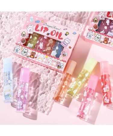 OKENTEN Fruity lip gloss fruit flavor moisturizing lipsticks transparent colorless lip lotion rolling ball lip oil liquid lipstick for plumper moisturized lips 6 pieces 6 pieces - Buy Online on GoSupps.com