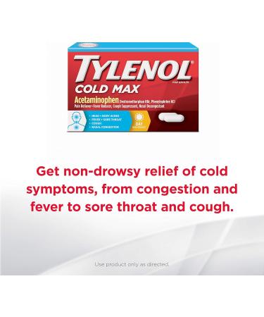 Tylenol Cold Multi-Symptom Relief Caplets - 24 Count - Buy Online on GoSupps.com