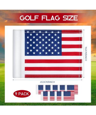 Moukeren 9pc Golf Flag Set - Double Sided Putting Green Flags for Yard Training & Golf Carts - Buy Online on GoSupps.com
