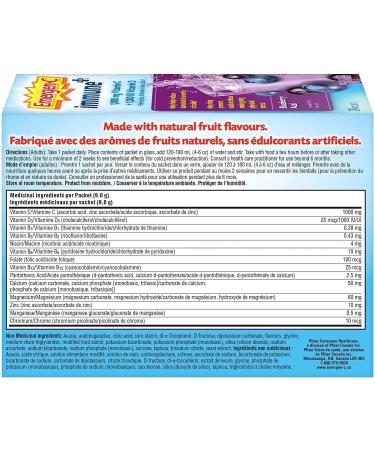 Emergen-C Immune+ 1000mg Vitamin C Powder Supplement Multi Pack Drink Mix Immune System Booster 24 Packets Rasberry & 24 Packets Blueberry Acai 48 Total Packets - Buy Online on GoSupps.com