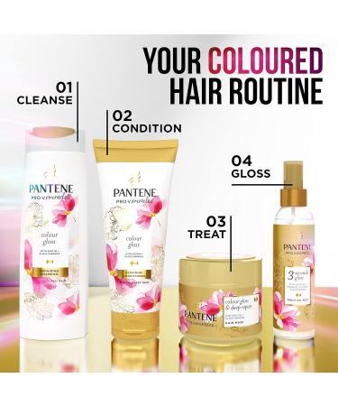 Pantene Colour Hair Care Set & Leave-In Treatment with Biotin and Niacinamide - Transform Damaged Coloured Hair to Glossy in 1 Use | 400/275/145ml - Buy Online on GoSupps.com