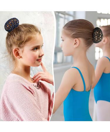 Lusofie 8 Pieces Girls Hair Bun Cover Ballet Hair Bun Net Dance Hair Nets For Buns Elastic Bun Holders For Women's Hair - Buy Online on GoSupps.com