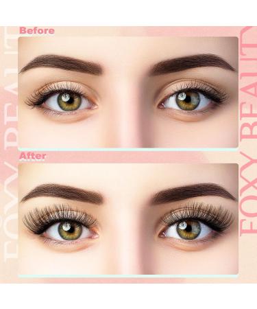 Self Adhesive Eyelashes - 48PCS Pre Glued Lash Clusters Kit | DIY Lash Extension No Glue Needed | Includes Tweezers & Lash Case with Mirror | 10-16MM D Curl - Buy Online on GoSupps.com