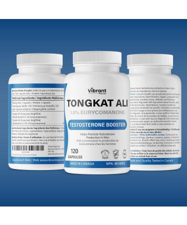 Tongkat Ali 1.5% Eurycomanone Testosterone Booster 200mg Longjack Standardized to Eurycomanone that Helps Promote Testosterone Production Third Party Tested Made In Canada 120 Capsules - Buy Online on GoSupps.com