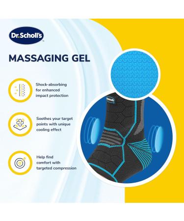 Dr. Scholl's Compression Ankle Sleeve with Gel - Breathable Shock-Absorbing Support - Size L/XL - International Shipping Available - Buy Online on GoSupps.com