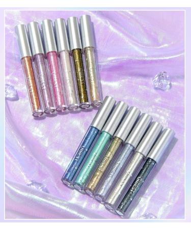 CHJUZI Diamond Eyeliners Liquid Scintillator Pearlescent High Gloss Ultra Shiny Patch Modified Eyeshadow Liquid 12 color pack - Buy Online on GoSupps.com