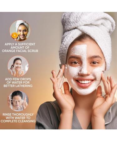 Orange Peel Herbal Facial Scrub | Natural Citrus Exfoliant for All Skin Types | Gentle Skin Cleansing & Rejuvenation - 5.30 oz - Buy Online on GoSupps.com