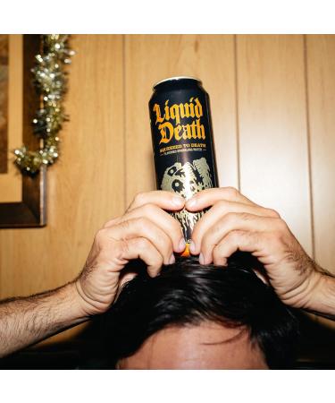 Liquid Death Squeezed To Death Sparkling Water 8-Pack - Orange Flavored Low Calorie & Low Sugar - 19.2oz Cans for International Shipping - Buy Online on GoSupps.com