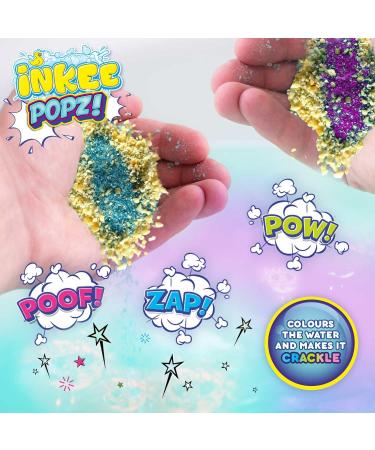 Inkee Popz Crackling Swimming Salt for Kids - Colorful Bathing Additive with Almond Oil & Popcorn Aroma 15g Bag - Fun Bath Time! - Buy Online on GoSupps.com