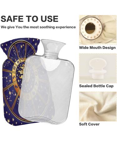Zodiac 2L Hot Water Bottle with Cover - Pain Relief for Headaches Neck & Shoulders | Shop Internationally - Buy Online on GoSupps.com