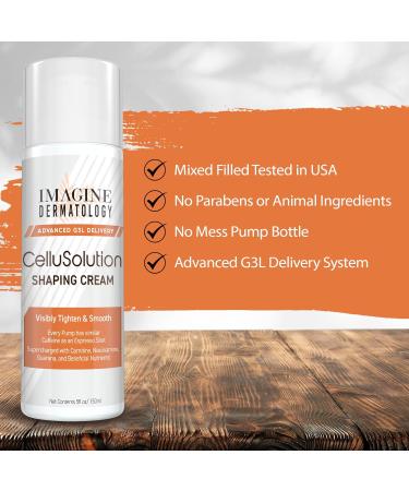 CelluSolution Caffeine Body Cream Caffeine Guarana Licorice & Niacinamide with Hyaluronic Acid Hydrating Skin Cream Mess-Free Pump Bottle 150ml/5oz - Island-Inspired Fragrance - Buy Online on GoSupps.com