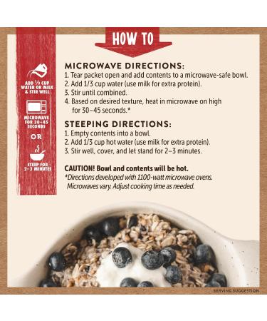 Kodiak Paquet de flocons d'avoine instantan s myrtilles et cr me riches en prot ines 100 % grains entiers 6 bo tes avec 6 paquets (36 paquets) Myrtilles 1 Unit (Lot de 6) - Buy Online on GoSupps.com