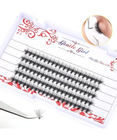 PROUSKY 100 pieces eyelash extensions eyelash extension cluster lashes pack for DIY eyelash extension thickness 8 mm 10 mm 12 mm 14 mm