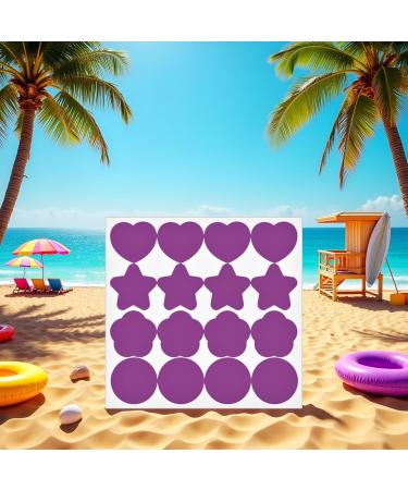 16Pcs Purple UV Stickers for Sunscreen 48 Count UV Detection Reminder Waterproof UV Stickers Know When to Re-Apply Sunscreen UV Detecting Patches for Beach Swimming Facial Sunscreens - Buy Online on GoSupps.com