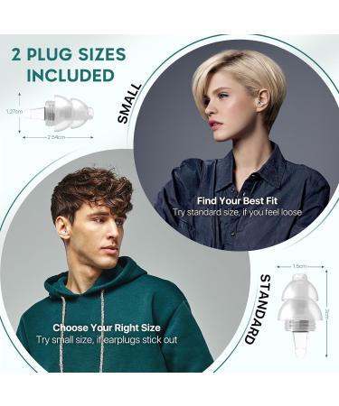 NAIICUTE Fly EarStope for Adults 12+ | Pressure Relief & Pain-Free Flying | 25dB Noise Reduction Earplugs - 2 Pairs 2 Sizes Black - Buy Online on GoSupps.com