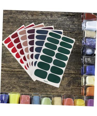 Beatifufu 6 Sheets Nail Art Stickers Fingernail Stickers Adhesive Nail Decals Manicures Stickers Party Nail Stickers Color Stickers Nail Polish Sticker Strips Press Nail Full Cover Child Pvc - Buy Online on GoSupps.com