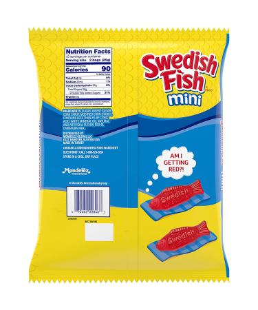Swedish Fish Mini Soft & Chewy Halloween Candy - 24 Count (Pack of 6) Mixed-Fruit Assortment - Buy Online on GoSupps.com