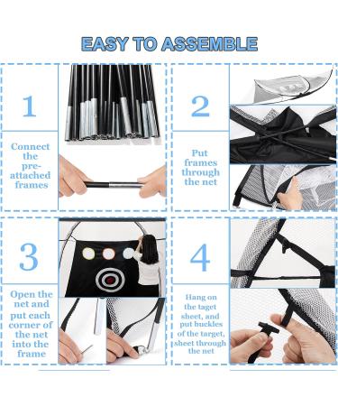 10x7ft Golf Practice Net with 3 Aim Targets & Bag - Indoor/Outdoor Golf Net for Backyard Driving - Golf Gifts for Men/Women - Buy Online on GoSupps.com