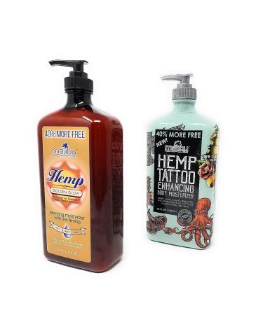 Malibu Moisturizer Bundle: Hemp Tattoo Enhancer & Golden Glow - 40% More Free - 25.4 FL OZ - Buy Online on GoSupps.com