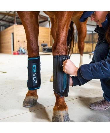 Buy Horseware Ice-Vibe Boots - Full Black Aqua | International Shipping Available - Buy Online on GoSupps.com