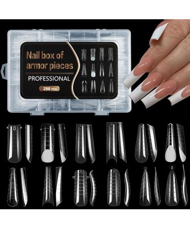 U-Shinein 12 Type Dual Nail Forms Dual Nail Shapes Nail Extension Nail Mould Acrylic Nail Dual Forms 288 Pcs Dual Shapes Tips Nail Art Manicure Tools for Nail Art Design - Buy Online on GoSupps.com