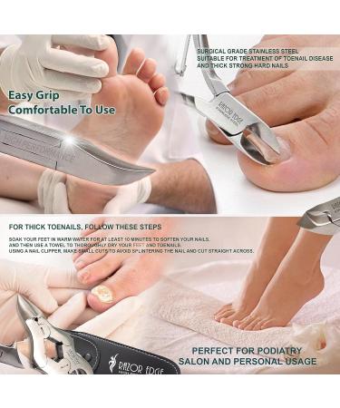 Premium Toe Nail Clippers with Thick Nail File - Professional Podiatry Pliers for Fungal and Stubborn Nails - Heavy Duty Toenail Cutter for Easy Removal - Buy Online on GoSupps.com